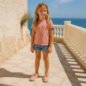 CHICKS print canvas little laces-up shoes espadrille style for kids.