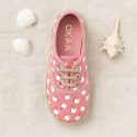 CHICKS print canvas little laces-up shoes espadrille style for kids.