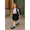 School Washable Nappa leather Mary Jane shoes laceless with reinforced toe cap.