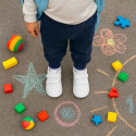 Washable leather little kids School sneakers shoes laceless.