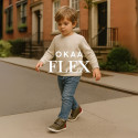 MICRODOT OKAA FLEX kids Bootie shoes laceless in seasonal colors.