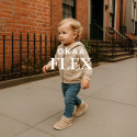 Botita niños OKAA FLEX tipo Wallabee con cuello borrego en piel Nobuck.