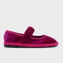 Mercedita mujer en terciopelo fucsia con elástico
