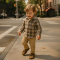 BAREFOOT Kids sneaker design shoes in taupe color