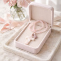 Girl's necklace with Mother of Pearl Cross for communion.