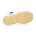 White Linen Ceremony Espadrille Shoes for girls with Spring lace