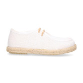 Linen Ceremony Boat shoes Espadrille style for kids with laces