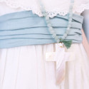Girl's necklace with Mother of Pearl Cross for communion.