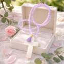 Girl's necklace with Mother of Pearl Cross for communion.