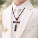 Cordón niño con Cruz de Madera para primera comunión.