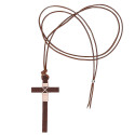 Natural Wood cross with cord for children's First Communion
