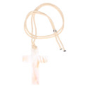 Girl's necklace with Mother of Pearl Cross for communion.