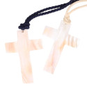 Girl's necklace with Mother of Pearl Cross for communion.