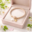Elastic girl bracelets with cross and golden star.