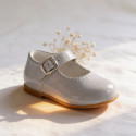Mercedita de piel charol niña con hebilla – Colección ceremonia