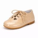 Zapatito de piel charol tipo inglesito niños con cordones – Colección ceremonia