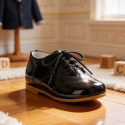 Kids Patent Leather English style Shoes – Classic Dress Shoes Handmade in Spain