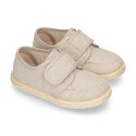 Náutico Niño tipo Alpargata en lona con VELCRO.