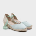 Suede Lace-Up Women Medium Wedge Espadrilles