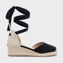 Suede Lace-Up Women Medium Wedge Espadrilles