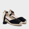 Suede Lace-Up Women Medium Wedge Espadrilles