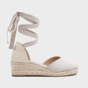 Suede Lace-Up Women Medium Wedge Espadrilles