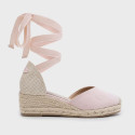 Suede Lace-Up Women Medium Wedge Espadrilles