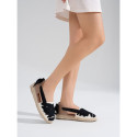 Lace-Up Flat Espadrilles for Women in Natural Linen