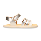 Girls barefoot gold color sandals
