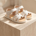 Girls barefoot white color sandals