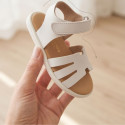 Girls barefoot white color sandals