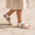 Girls barefoot white color sandals