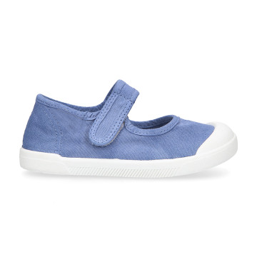 Mercedita BAREFOOT niña sin cordones en lona en color jeans