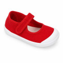 Mercedita BAREFOOT niña sin cordones en lona en color rojo
