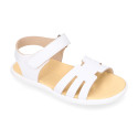 Sandalia barefoot niña en color blanco