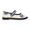 Women's grey mint velvet Mary Jane with elastic band closure