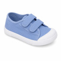 Zapatilla BAREFOOT niños sin cordones en lona en color jeans