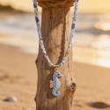 Sea Horse Choker with English Floral Cord