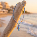 Gargantilla caballito de mar con cordón floral inglés