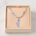Sea Horse Choker with English Floral Cord