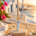 Sea Horse Choker with English Floral Cord