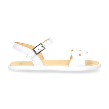 Sandalia Barefoot Blanca con Hebilla – OKAA FLEX