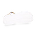 Sandalia Barefoot Blanca con Hebilla – OKAA FLEX