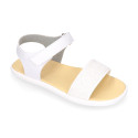 White Barefoot Sequin Sandals – OKAA FLEX