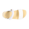 Sandalia Barefoot Blanca con Pala de Lentejuelas – OKAA FLEX