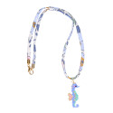 Sea Horse Choker with English Floral Cord