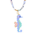 Sea Horse Choker with English Floral Cord