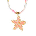 Gargantilla estrella de mar con cordón floral inglés