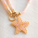 Gargantilla estrella de mar con cordón floral inglés