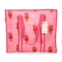 Mediterranean Lobster Collection – Quilted Tote Bag + Toiletry Bags